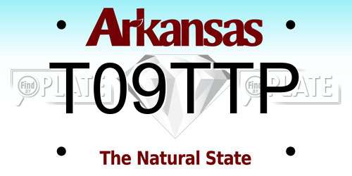 T09TTP Arkansas License Plate