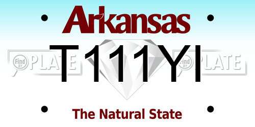 T111YI Arkansas License Plate