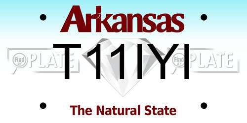 T11IYI Arkansas License Plate