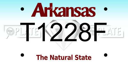T1228F Arkansas License Plate