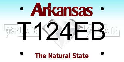 T124EB Arkansas License Plate