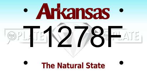 T1278F Arkansas License Plate