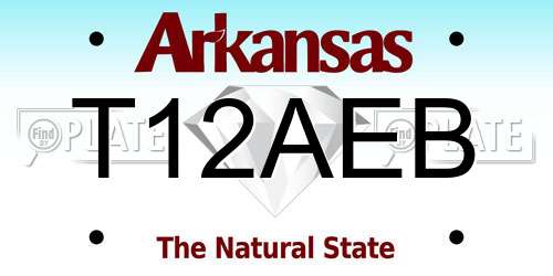 T12AEB Arkansas License Plate