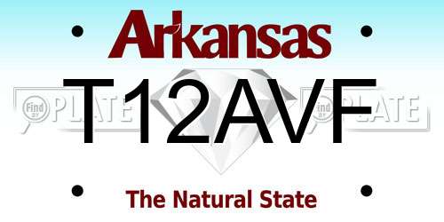T12AVF Arkansas License Plate