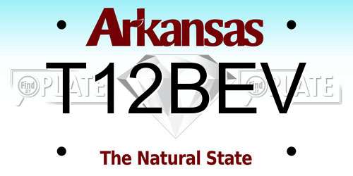 T12BEV Arkansas License Plate