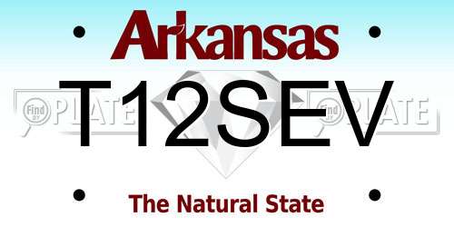 T12SEV Arkansas License Plate
