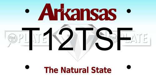 T12TSF Arkansas License Plate