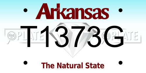 T1373G Arkansas License Plate
