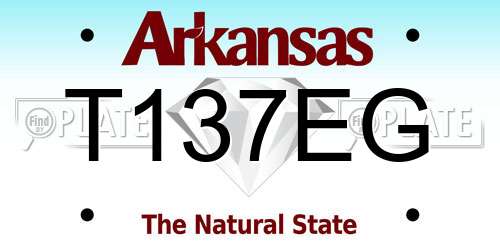 T137EG Arkansas License Plate