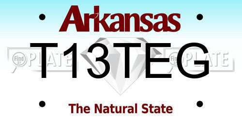 T13TEG Arkansas License Plate
