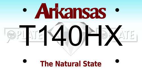 T140HX Arkansas License Plate
