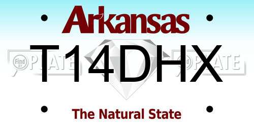 T14DHX Arkansas License Plate