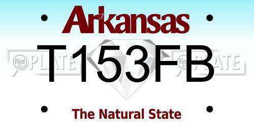 T153FB Arkansas License Plate