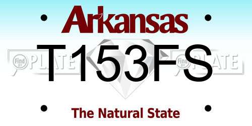 T153FS Arkansas License Plate
