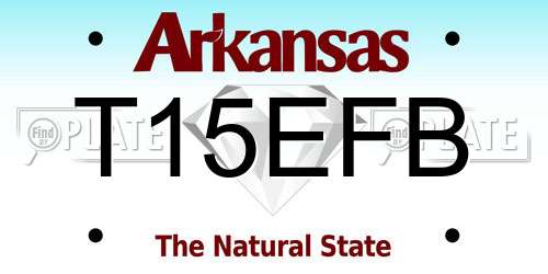 T15EFB Arkansas License Plate