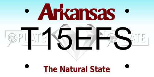 T15EFS Arkansas License Plate
