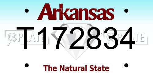 T172834 Arkansas License Plate