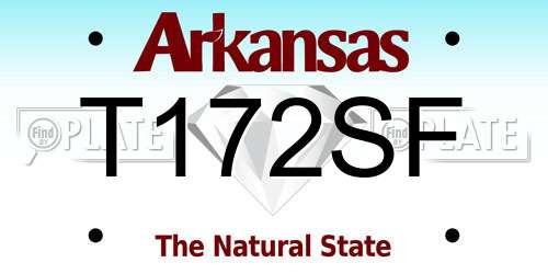 T172SF Arkansas License Plate