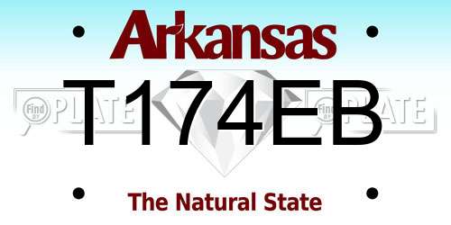 T174EB Arkansas License Plate