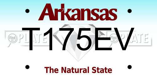 T175EV Arkansas License Plate
