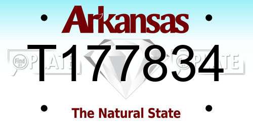 T177834 Arkansas License Plate