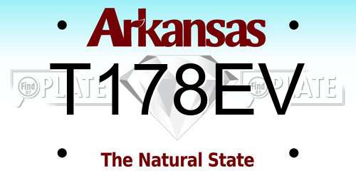 T178EV Arkansas License Plate