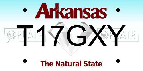 T17GXY Arkansas License Plate