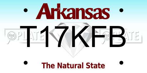 T17KFB Arkansas License Plate