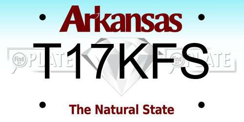 T17KFS Arkansas License Plate