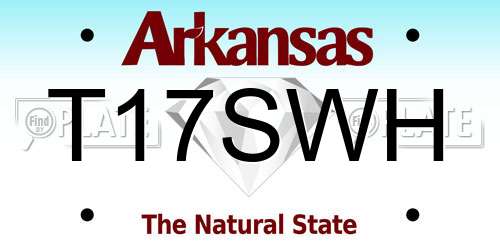 T17SWH Arkansas License Plate