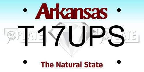 T17UPS Arkansas License Plate