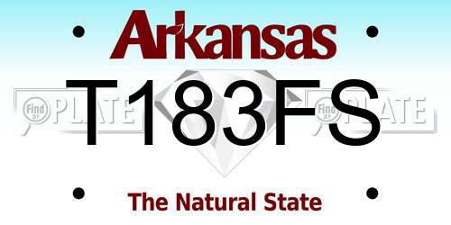 T183FS Arkansas License Plate
