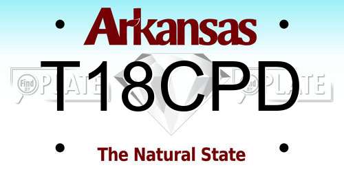 T18CPD Arkansas License Plate