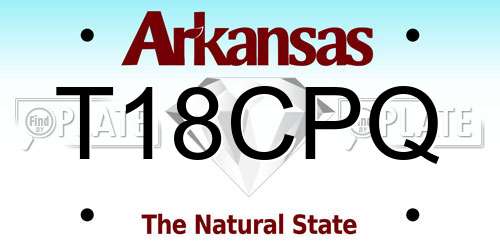 T18CPQ Arkansas License Plate