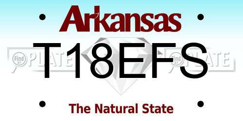 T18EFS Arkansas License Plate