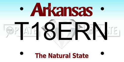 T18ERN Arkansas License Plate