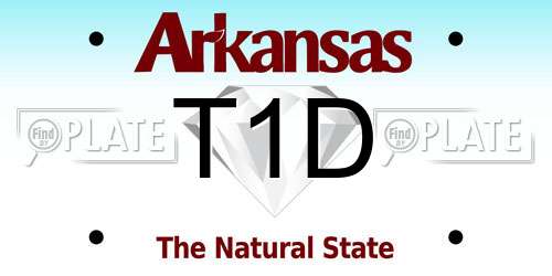 T1D Arkansas License Plate