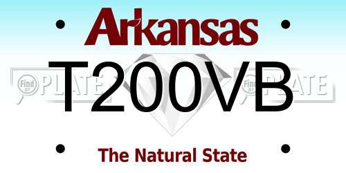 T200VB Arkansas License Plate