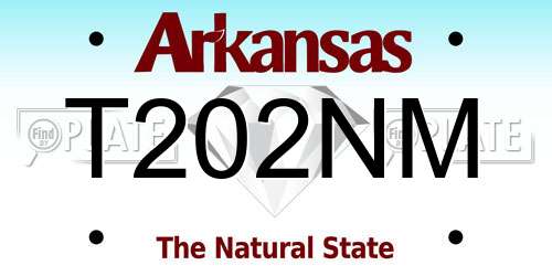 T202NM Arkansas License Plate