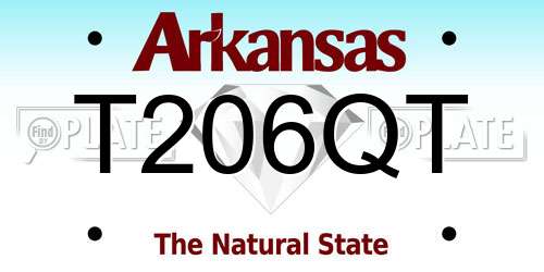 T206QT Arkansas License Plate