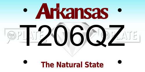 T206QZ Arkansas License Plate