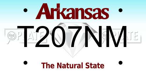 T207NM Arkansas License Plate