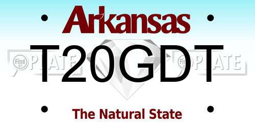 T20GDT Arkansas License Plate