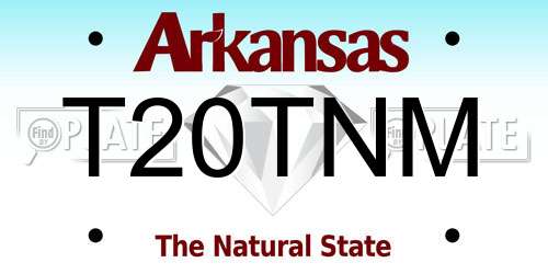 T20TNM Arkansas License Plate