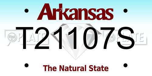 T21107S Arkansas License Plate