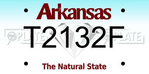 T2132F Arkansas License Plate