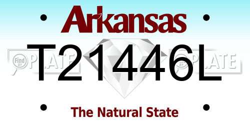 T21446L Arkansas License Plate