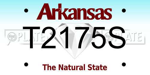 T2175S Arkansas License Plate