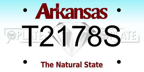 T2178S Arkansas License Plate