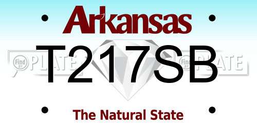 T217SB Arkansas License Plate